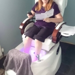 Luton Donna Divine Beauty trying out new pedichair 2015
